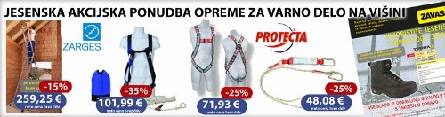 Oprema za varno delo na višini v jesenski akcijski ponudbi