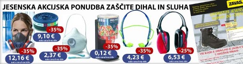 Zaščita dihal in sluha v jesenski akcijski ponudbi