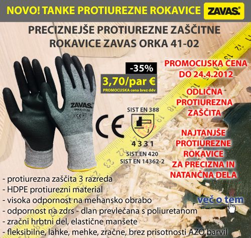 protiurezne zaščitne rokavice Zavas