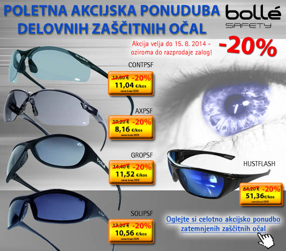 Zatemnjena zaščitna delovna očala Bolle Safety