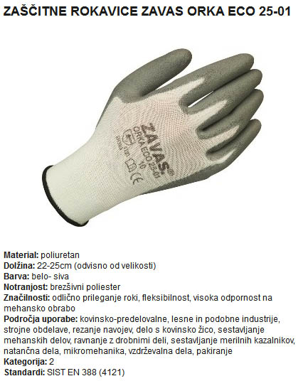 Zaščitne rokavice Zavas Orka_Očistimo Slovenijo 2012
