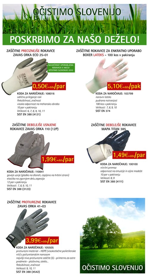 Očistimo Slovenijo _rokavice Zavas