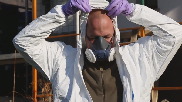 delovno oblačilo za delo z azbestom